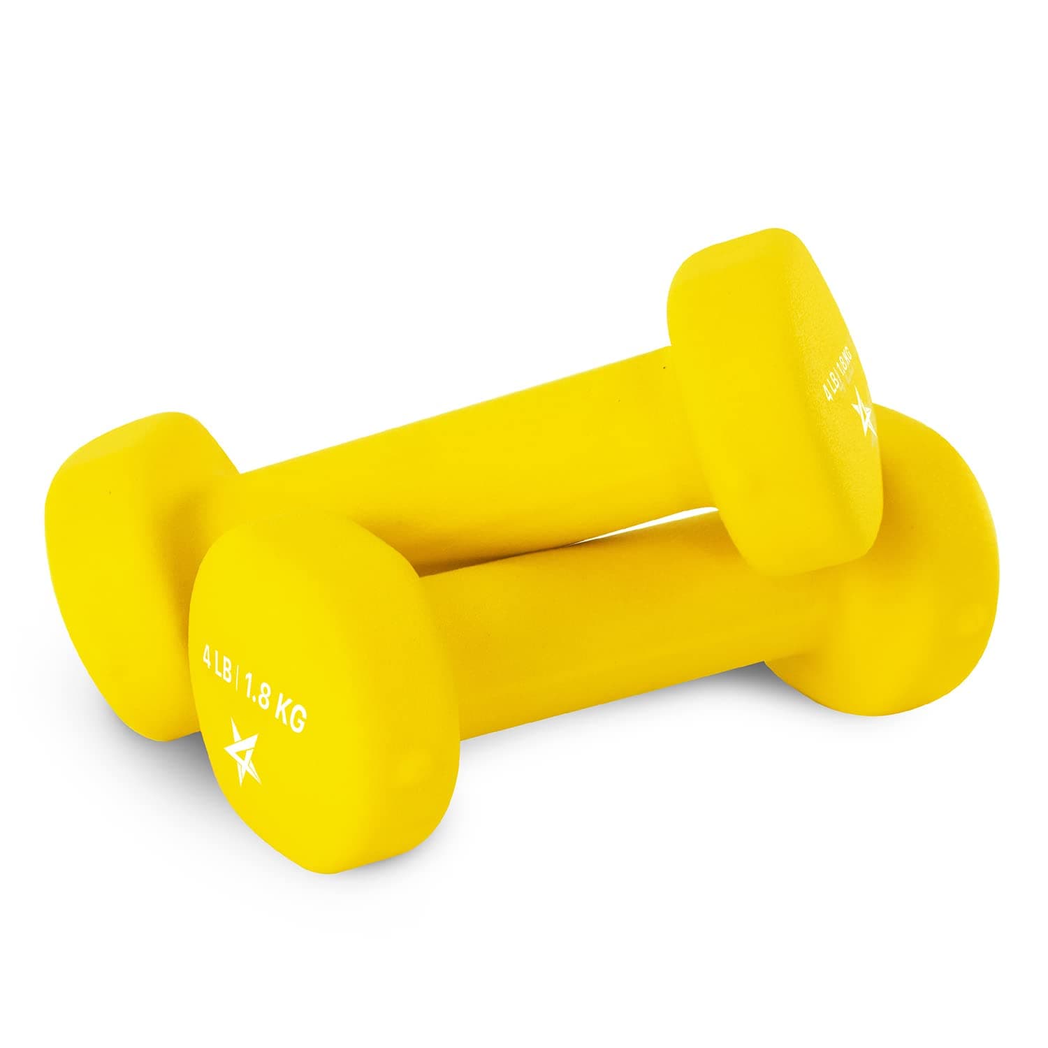 Yes4All Neoprene Coated Dumbbell Hand Weight Sets of 2 - Multiple Weight Options with 15 Colors, Anti-roll, Anti-Slip,...